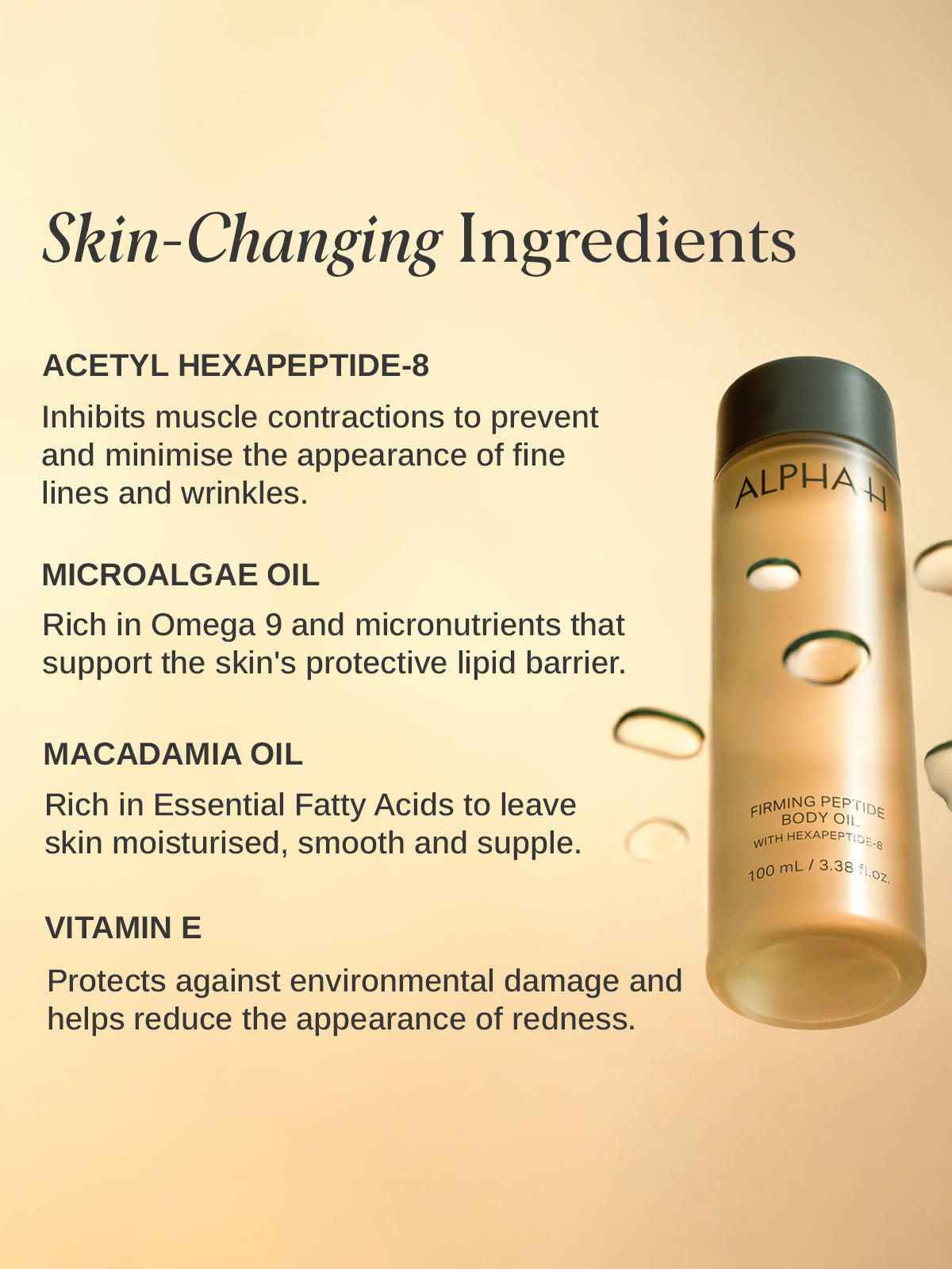 Firming Peptide Body Oil - Alpha-H Skincare Australia