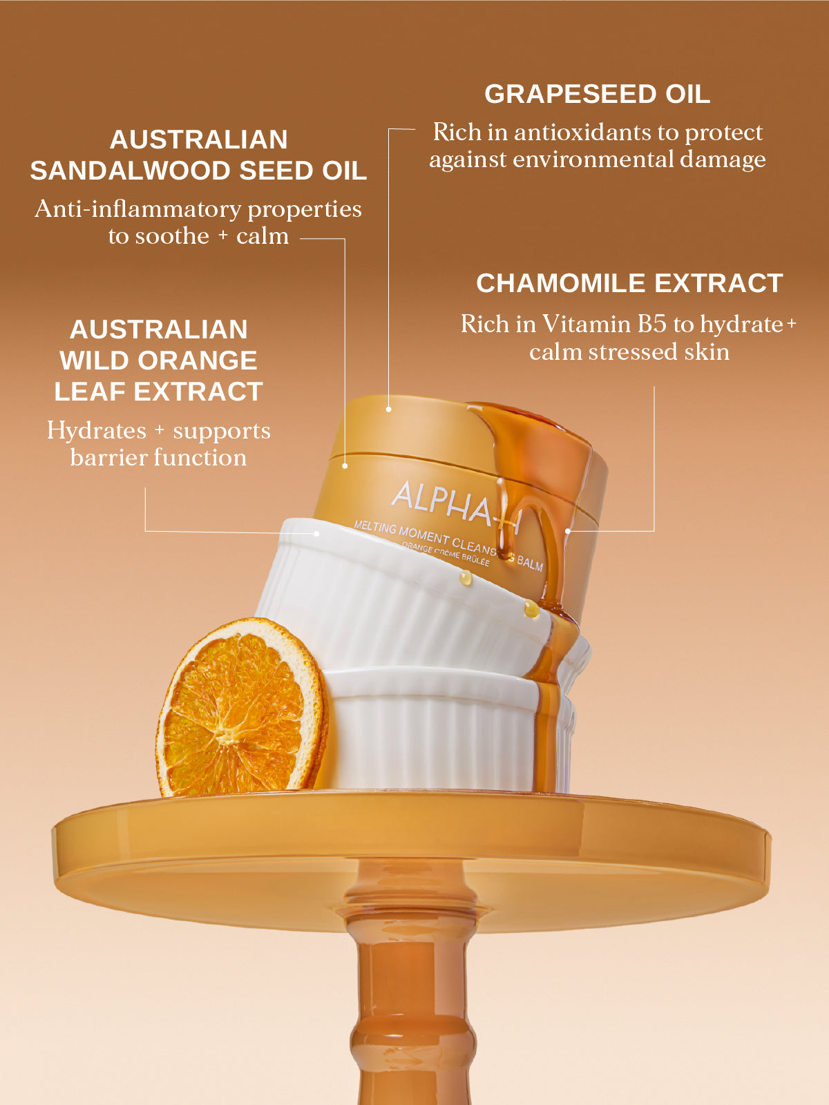 Orange Crème Brûlée Melting Moment Cleansing Balm - Alpha-H Skincare Australia